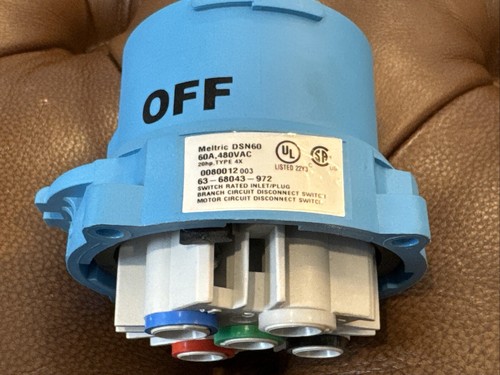 NEW MELTRIC 63-68043-972 DSN60 INLET/PLUG 480V 60A FAST SHIPPING - Picture 2 of 7