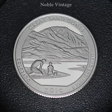 2014 S Proof Great Sand Dunes Quarter - From a Clad Proof Set