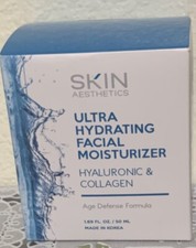 Skin Aesthetics Ultra Hydrating Facial Moisturizer Hyaluronic Collagen 1.6 Fl Oz
