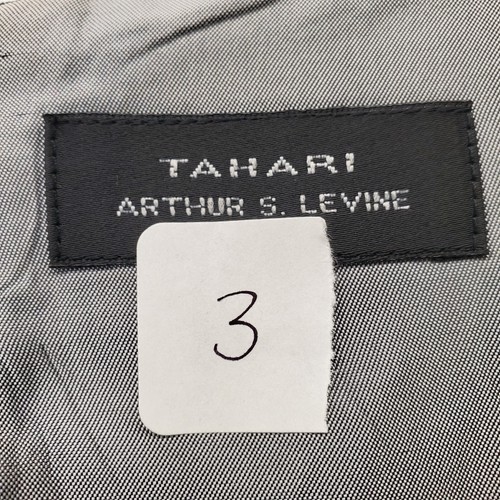TAHARI ASL Black & Gray Knee Length Sheath Dress Size 4 Back Zip 3/4 Sleeve Knit - Picture 9 of 9