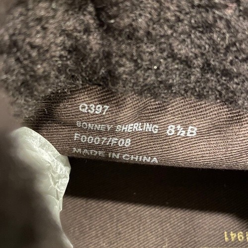 Scarpe da ginnastica alte Coach Bonney firma marrone shearling stivali 8,5 NUOVI - Foto 5 di 5