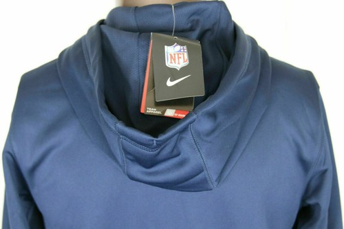 Men's Nike New England Patriots Therma-Fit NFL Logo Essential sz S Blue Hoodie - Picture 6 of 8