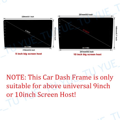 9''Car Radio Stereo Fascia Frame Dash Panel Trim Bezel for JEEP Wrangler 2008~10 - Picture 9 of 11