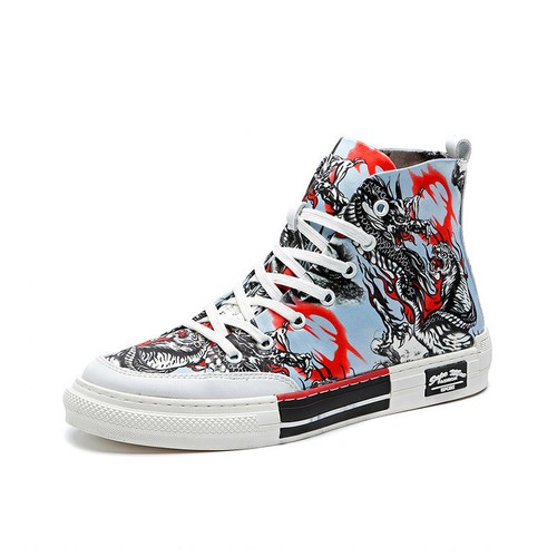 New High-Top Canvas Shoes Men Casual 
