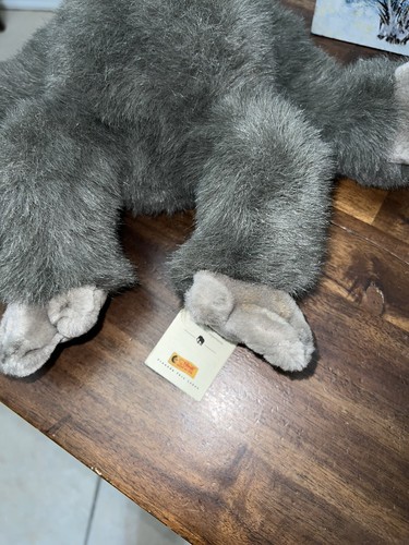 Steiff Gora Baby Gorilla Stuffed Animal Gray Monkey Ape German Plush - Picture 5 of 6