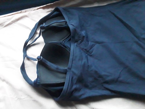 SEAFOLLY Twist Halterneck Singlet Tankini Indigo Size Uk 12 - Picture 6 of 13