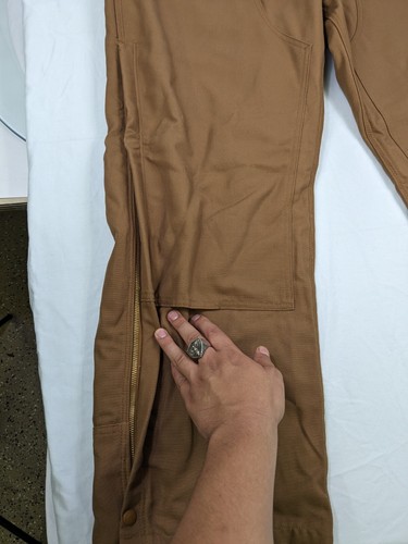 Pantalones Carhartt Doble Rodilla Para Hombre 46x32 Marrón Edredón Forrado Aislado Trabajo FRB194 BR - Imagen 19 de 19