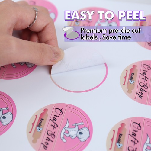 Lot Koala Printable Round Label 2 Inch Waterproof Sticker Paper for Inkjet Laser - Picture 34 of 62
