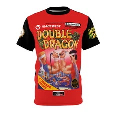 Double Dragon 1988 NES Retro Video Game Nintendo Box Cover Game T-Shirt