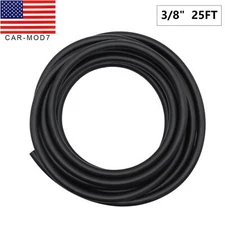 3/8 inch Fuel Hose Line Push Lock NBR Rubber SAE 30R7 25FT 300PSI Black