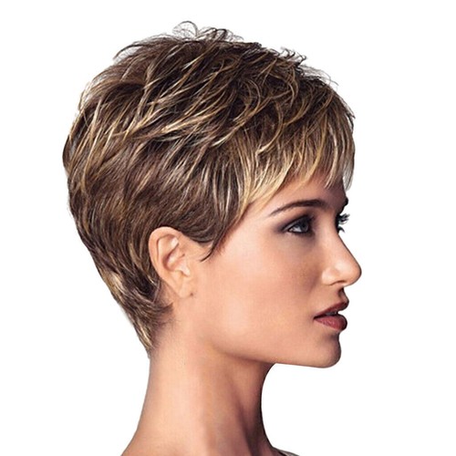 Damen Haar Glatte Perücke Bob Mode Volle Kurz Perücken Gelockt Wig Wie Cosplay - Bild 6 von 17