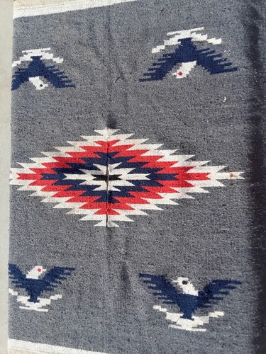 Vintage Thunderbird Eagle Serape Poncho - Picture 3 of 18