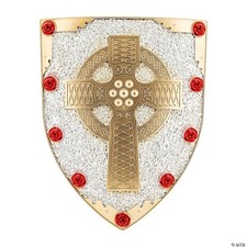 Gold  Silver Medieval Renaissance Shield Costume Accessory