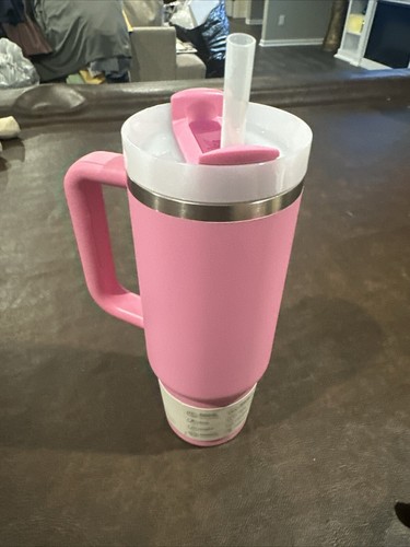 Stanley PINK PEONY 30 oz Quencher H2.0 Tumbler Authentic Free Ship - Bild 5 von 8