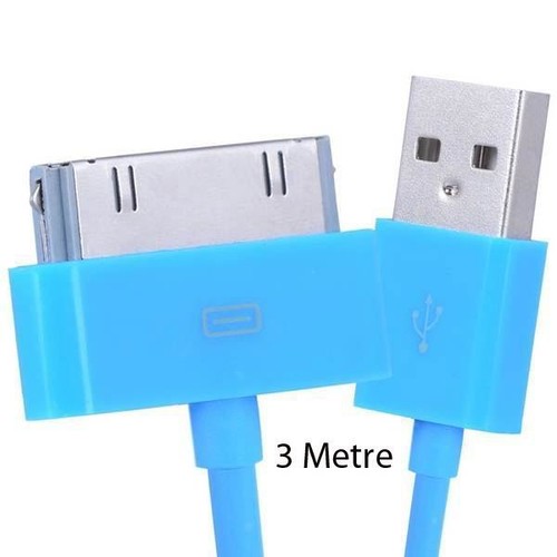 CAVO CARICATORE SINCRONIZZAZIONE DATI USB A 30 PIN PER IPHONE 4 4S IPad iPod 2/3/4 1/2/3 metri - Foto 7 di 28