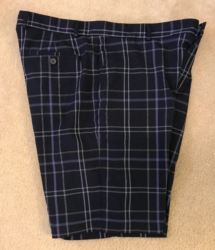 EUC! Mens Walter Hagen Blue Plaid Shorts Sz 38 Handsome Style! - Imagen 2 de 4