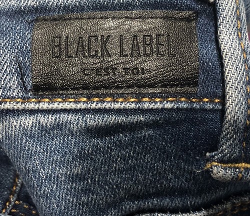 Black Label C'est Toi Frayed Medium Wash Blue Jeans Women's Size 0 - Picture 6 of 11