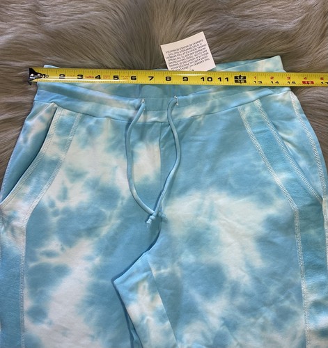 NWT WE By Living In Yellow Knit Linen Sweater & Tie Dye Joggers Blue Sizes Small - Picture 12 of 15