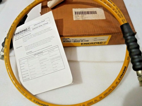 ENERPAC H7206 HOSE 6 FT LENGTH 3/8 NPT + 3/8 NPT  10,000 PSI/700 BAR NEW - Picture 1 of 13