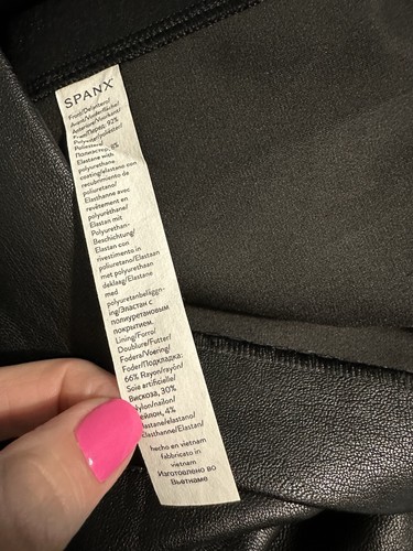NWT Spanx Leather Tone Combo Sheath Black Dress Size Large $128 Work Cocktail - Picture 10 of 12