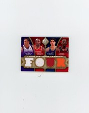 2009 SP Game Used 4 on 4 Fabrics Bulls Jordan/Stockton/Frazier/Kerr 4 more 27/65