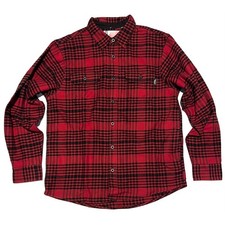 Woolrich Mens Sz L Large Plaid Flannel Shirt Shacket 100 Cotton Brawny RED NWT