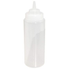 CRESTWARE SB24CW Squeeze Bottle,9 1/4",Clear,Plastic,PK12 45GK17