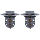 Set of 2 Bathroom Sink Plugs Drainers for Pop up Bathtub Stopper