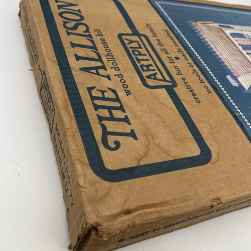 Vintage Artply The Allison Wooden Dollhouse Kit No. 77 Made in USA new in box - Picture 22 of 24