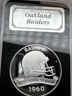 OAKLAND RAIDERS NFL FOOTBALL 1960 INAUGURAL SEASON 1oz .999 SILVER COIN