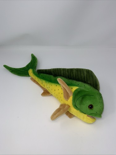 Cabin Critters Mahi Mahi Saltwater Fish 16" Green Stuffed Animal - Foto 3 di 5
