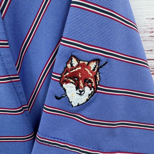 Camisa polo de golf Turtleson para hombre a rayas medianas Fox Den Golf Club Tour Performance - Imagen 3 de 7