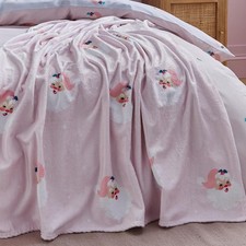 Catherine Lansfield Vintage Christmas Santa Cosy Fleece 130x170cm, Pink 