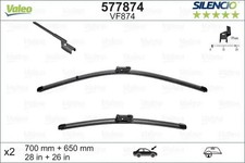 2x Scheibenwischerblatt vorne Flachbalkenwischblatt 577874 VALEO für OPEL