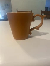 Starbucks Teavana Orange Mug Rococo Handle Baroque Scroll 2012 Tea Cup 12oz
