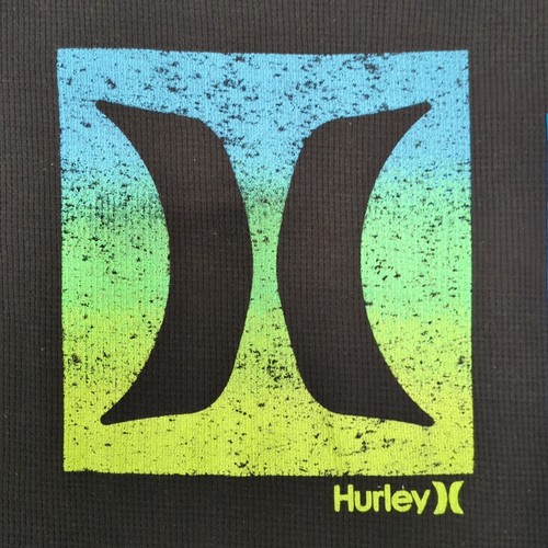 Hurley Boys 10/12 2-Pack Thermal Long Sleeve Graphic Tee Shirt Gray/Black D4 - Picture 7 of 10