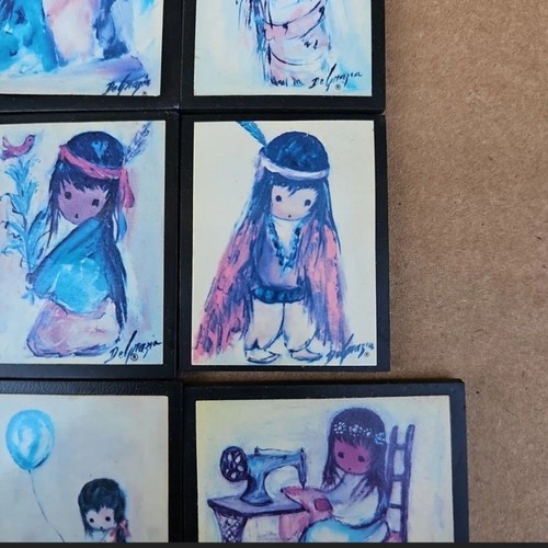 VINTAGE DeGrazia Art, Native American Children Magnet Lot - Picture 12 of 12