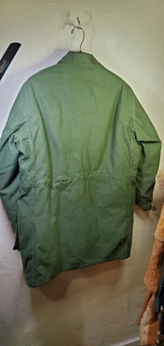 Vintage 60's C50 Army Coat Military Swedish Heavy Parka Green heavy Liner XL - Picture 19 of 23