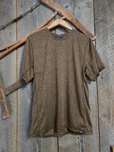 Prana Hardesty T Shirt Breathe Mens Sepia Striped Stretch L SOLD OUT - Picture 3 of 8