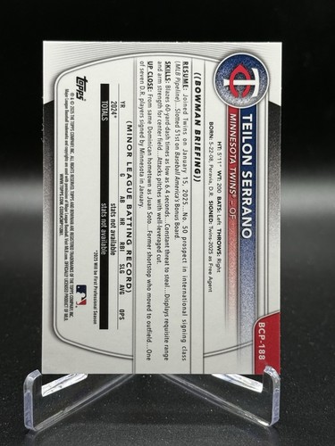 2025 Bowman Cromo Teilon Serrano Viola Rifrattore Geometrico 097/250 1° Gemelli - Foto 2 di 2