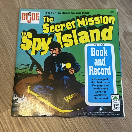 GI JOE THE SECRET MISSION TO SPY ISLAND 7" 45 BOOK / Record RARE PIC SLEEVE - Imagen 1 de 4