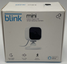 Blink Mini Indoor Plug‑In Live HD Smart Security Camera (White) — Used