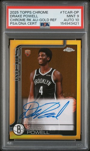 2025 TOPPS CHROME CHROME ROOKIE AUTOS #TCAR-DP DRAKE POWELL 4/50 PSA 9 AUTO 10