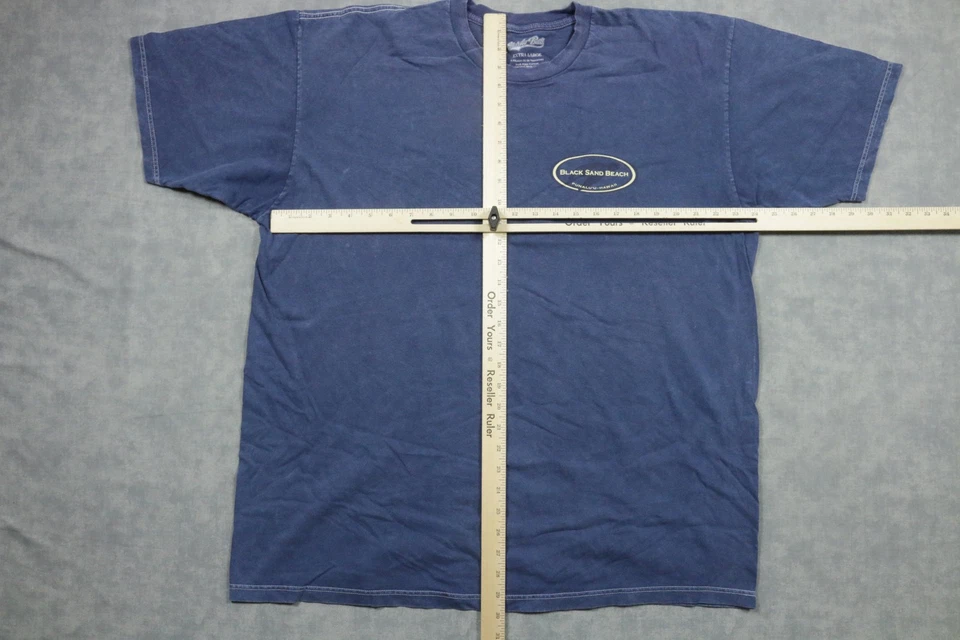 Camisa de playa de arena negra para hombre extra grande azul Punaluʻu Hawaii camiseta de recuerdo XL Foto 4 de 4