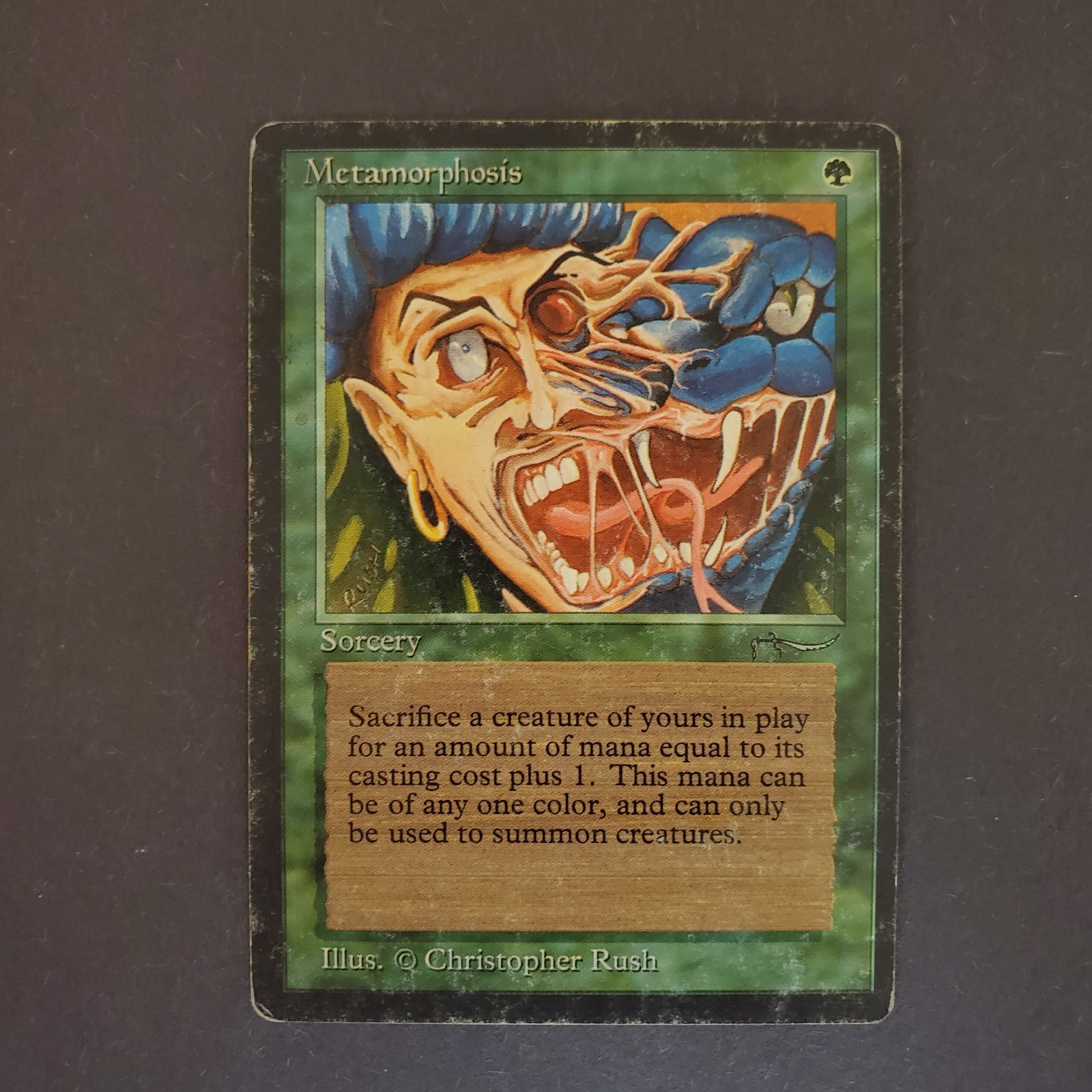MTG Magic the Gathering Metamorphosis Arabian Nights HP Heavy Play