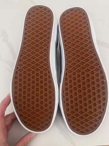 NEW Vans Custom Sk8-HI Mens Gray White Sneakers Shoes Size 10 - Foto 4 di 6