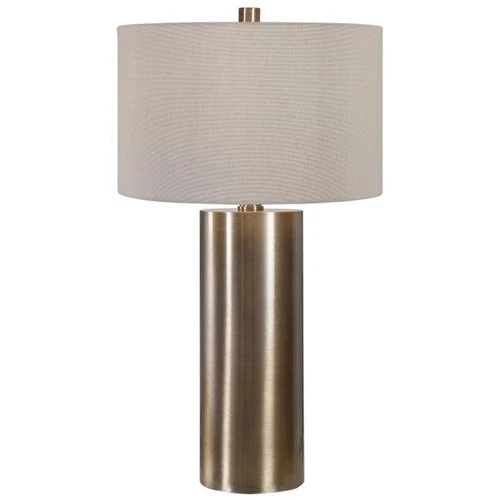 Uttermost Taria Contemporary Steel Table Lamp in Brushed Brass - Picture 1 of 9