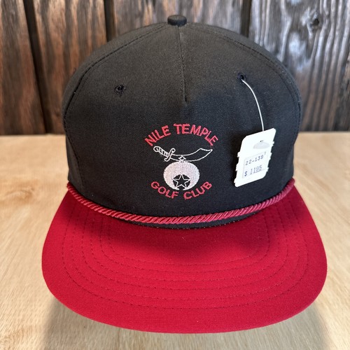 Vintage Nile Temple Shriners Golf Club Hat Rope Snapback Cap Texace Seattle 80s - Picture 1 of 13