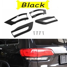 Black Rear Tail Light Lamp Cover Trim For 2014 Jeep Grand Cherokee Accessories
