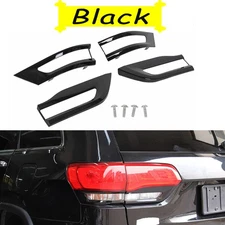 Black Rear Tail Light Lamp Cover Trim For 2014+ Jeep Grand Cherokee Accessories